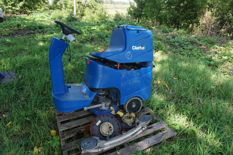 Clark Model Focus II Battery Powered Ride On Floor Scrubber