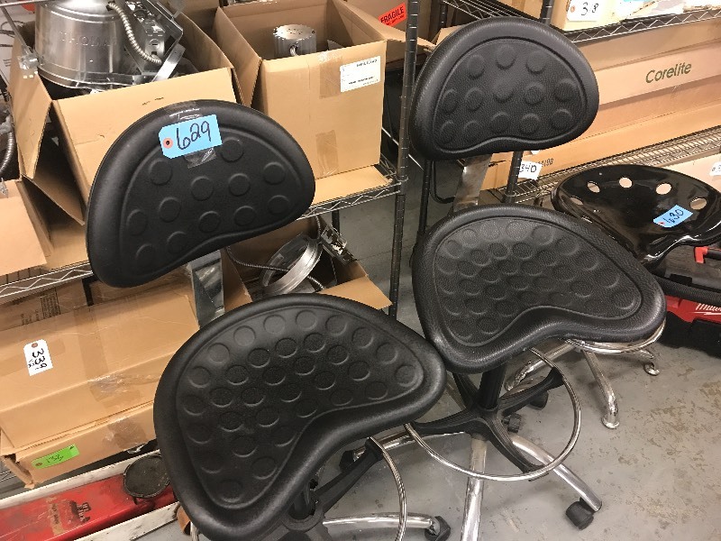 lot 629 image: 2 SHOP CHAIRS