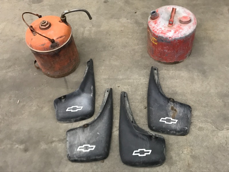 Chevy Mud Flaps & Steel Gas Cans