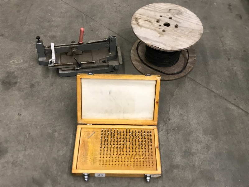 Tile Striker, Spools Of Wire, Plug Gauge Set