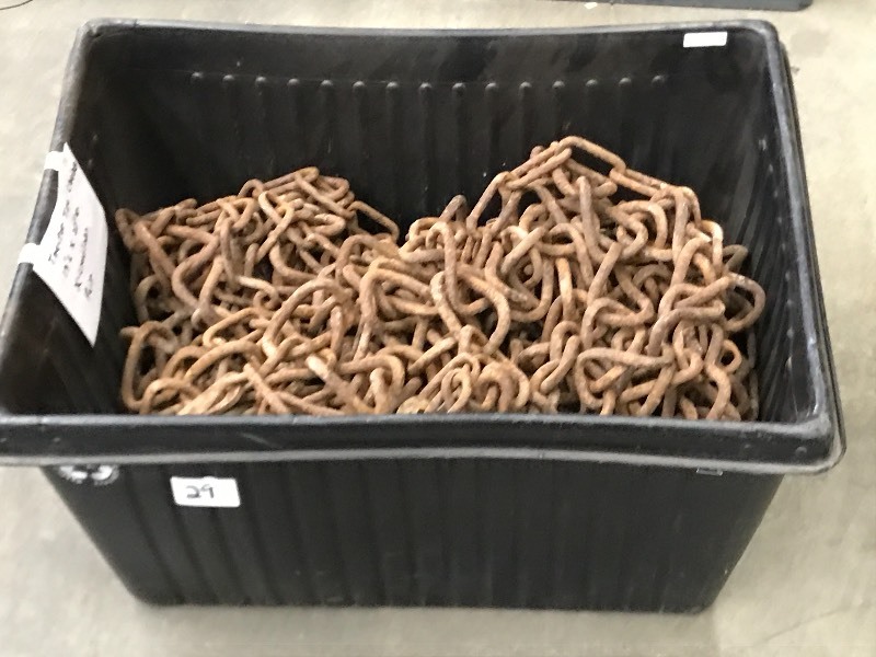Tote Of Tractor Tire Chains