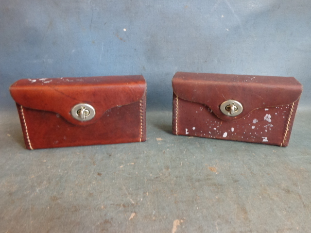 lot 113 image: Leather Ammo Carry Cases