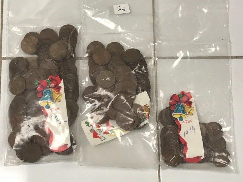 (3) Sealed Bags Of Wheat Cents