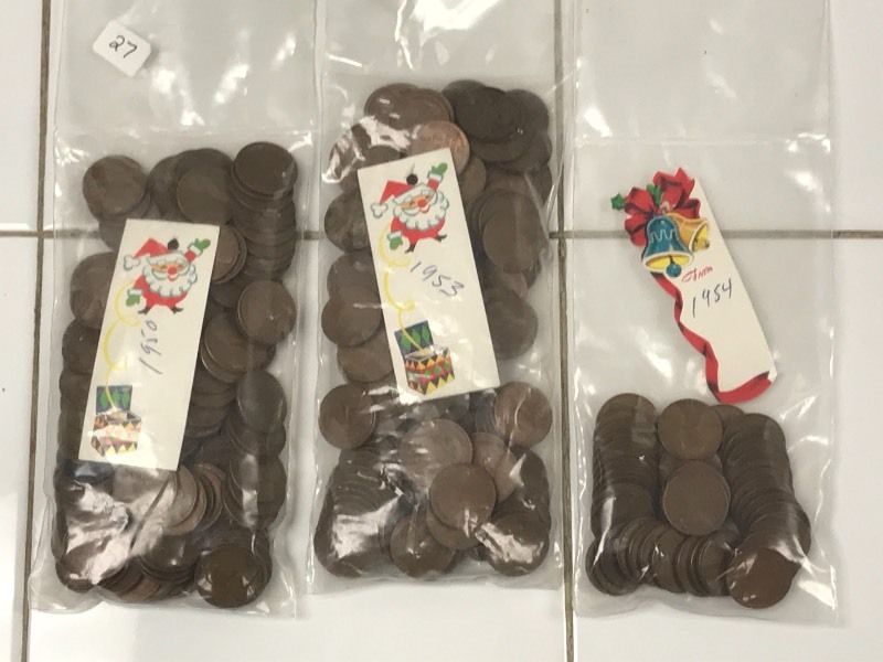 (3) Sealed Bags Of Wheat Cents