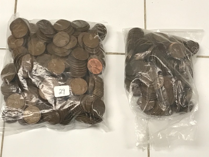 (2) Sealed Bags Of Wheat Cents