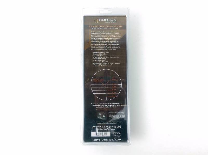 New Horton 2-7x32 Mult-A-Range Variable Power Multi Reticle Crossbow Scope SS331