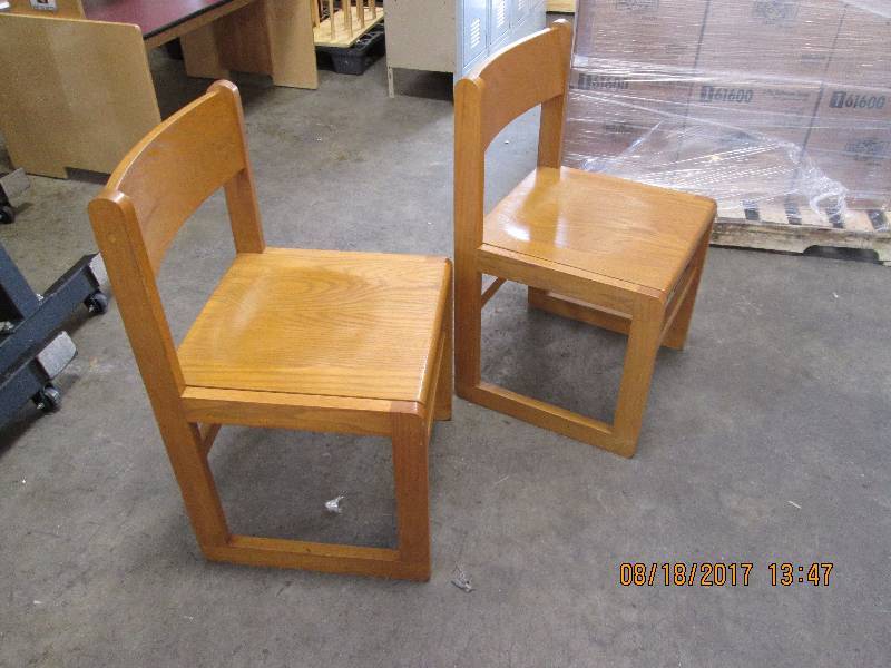 lot 112 image: Wood Chairs