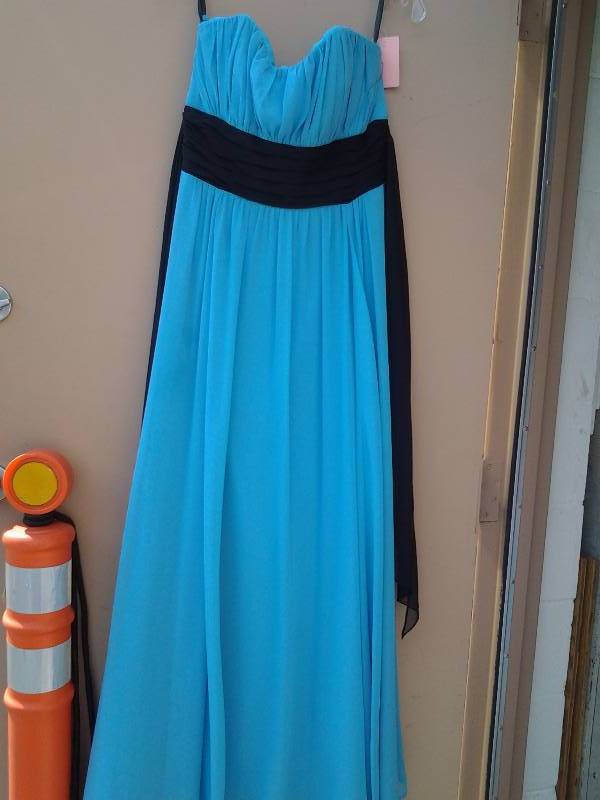 No Brand- Aqua Blue With Black Sash Size 8