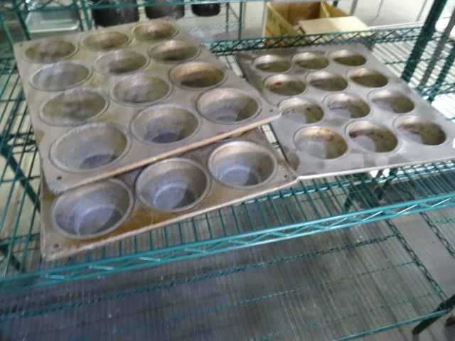 3 commercial muffin pans...