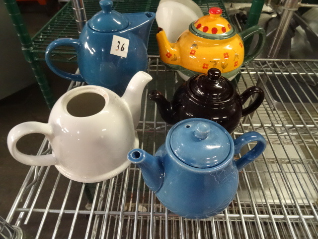Misc ceramic tea pots...