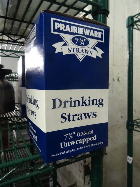 3  boxes of drinking straws...