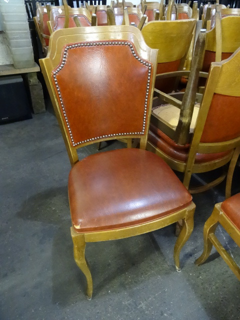 10 wood framed padded restaurant ch...