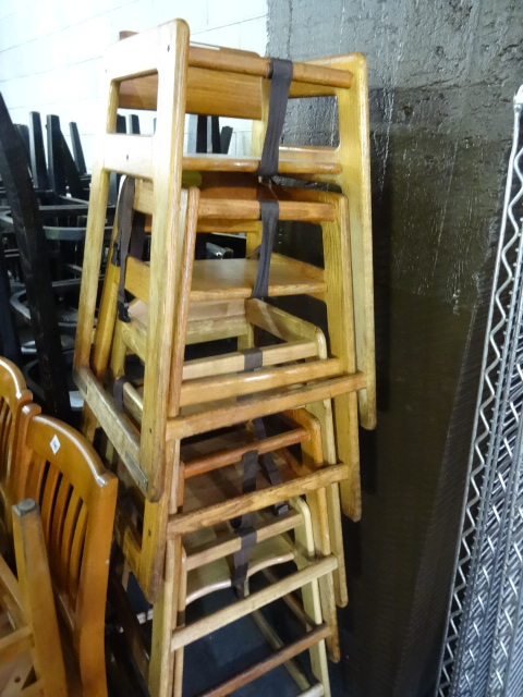 5 wood booster chairs...