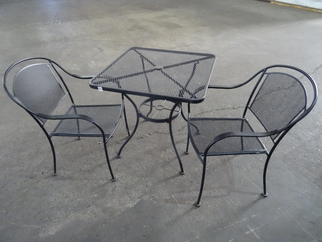 30 x 30 outdoor metal patio table w...