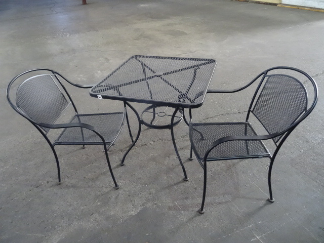 30 x 30 outdoor metal patio table w...