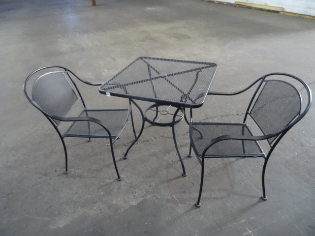 30 x 30 outdoor metal patio table w...