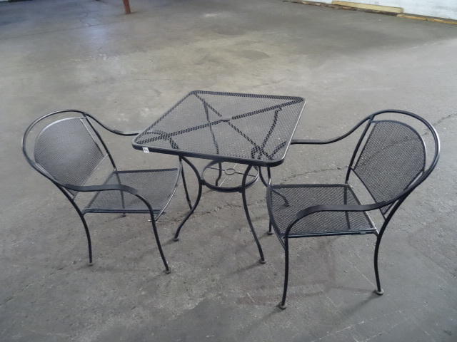 30 x 30 outdoor metal patio table w...