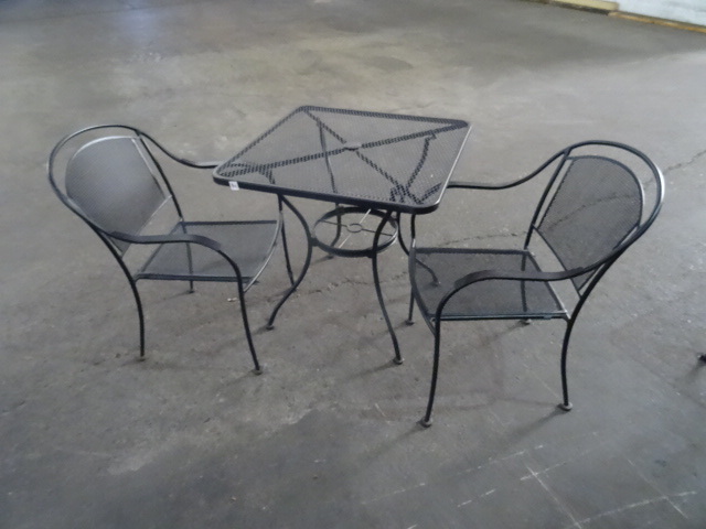 30 x 30 outdoor metal patio table w...