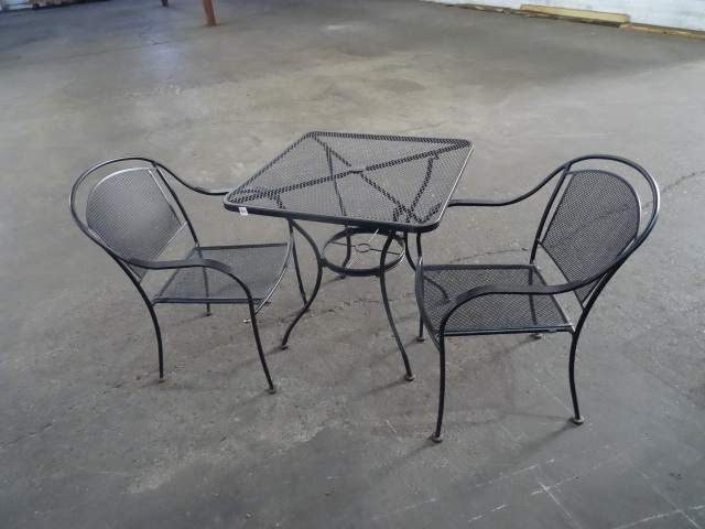 30 x 30 outdoor metal patio table w...