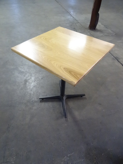 26 x 26 wood top restaurant table w...