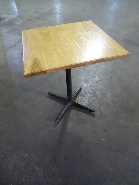 26 x 26 wood top restaurant table w...