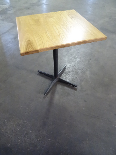 26 x 26 wood top restaurant table w...
