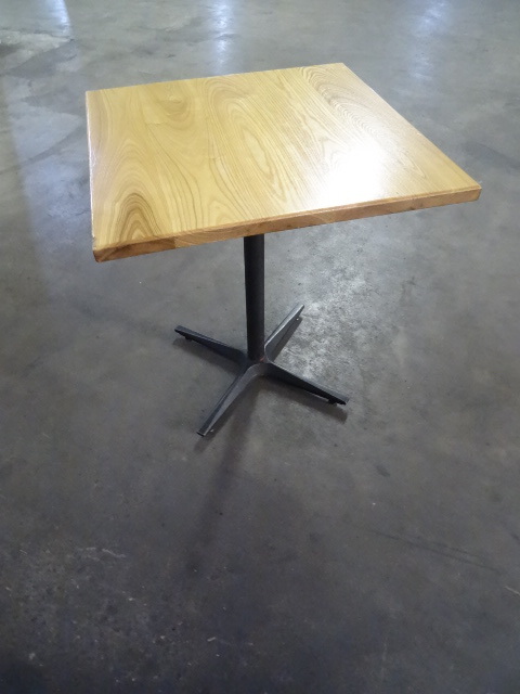 26 x 26 wood top restaurant table w...
