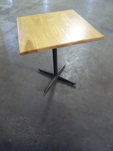 26 x 26 wood top restaurant table w...