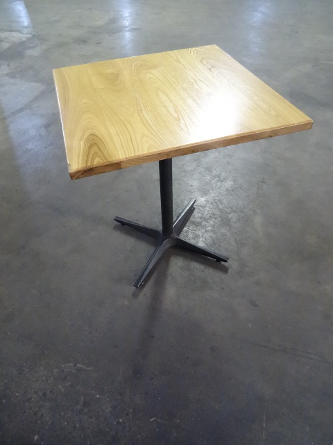 26 x 26 wood top restaurant table w...