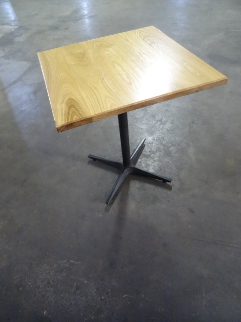 26 x 26 wood top restaurant table w...