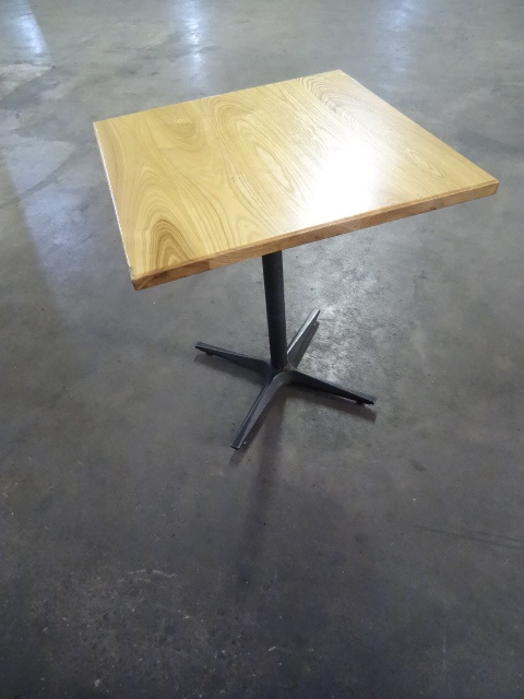 26 x 26 wood top restaurant table w...