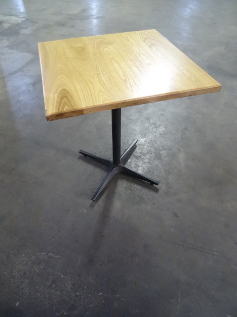 26 x 26 wood top restaurant table w...