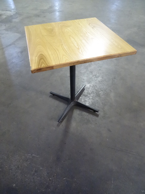26 x 26 wood top restaurant table w...