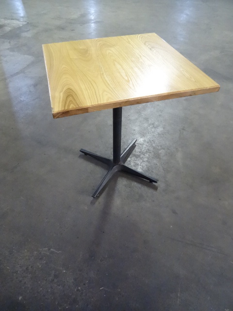26 x 26 wood top restaurant table w...