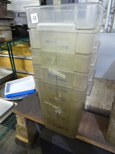 22 qt measuring prep containers. Qt...