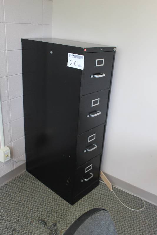 lot 316 image: 4-Drawer Metal File Cabinet