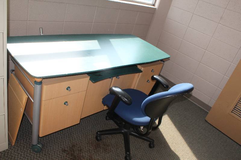 lot 339 image: 2-Door 4-Drawer Cabinet, Chair