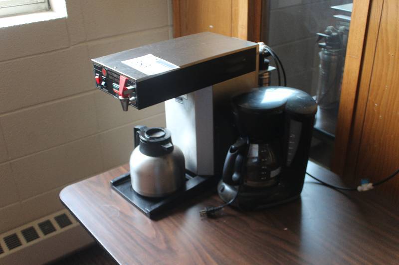 lot 383 image: Lot of (2) Commercial Stainless Steel Coffee Makers