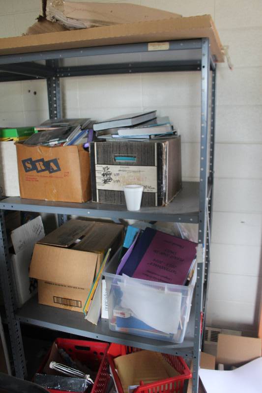 lot 391 image: Lot of (4) BlueGrey Steel Adjustable Shelf Storage Racks