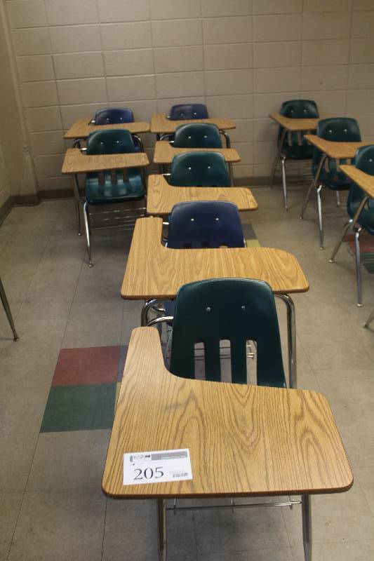 lot 205 image: Lot of (7) School Desks
