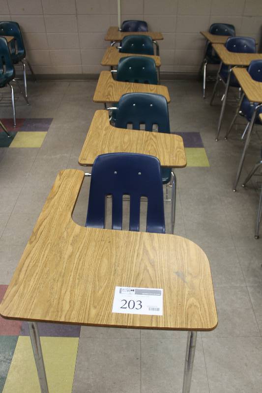 lot 203 image: Lot of (5) School Desks