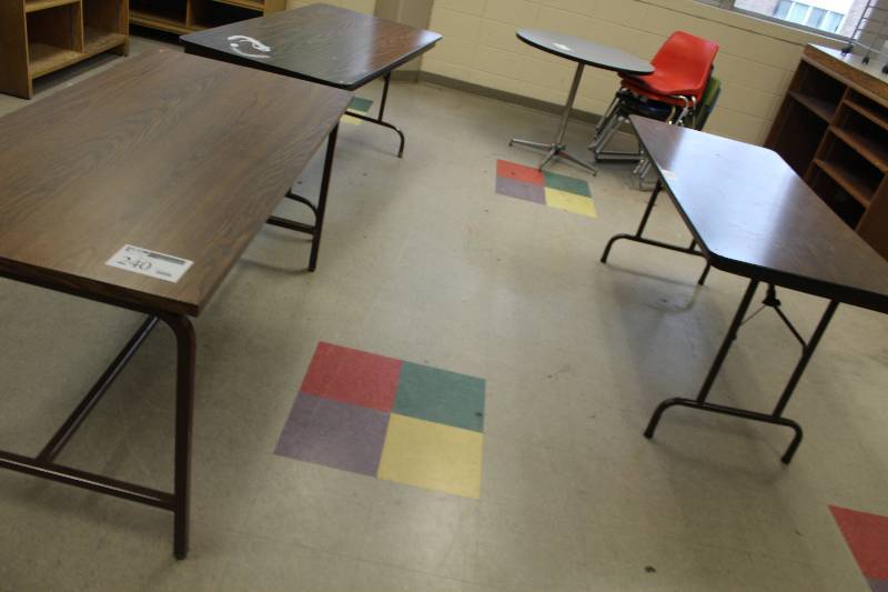 lot 240 image: Lot of (3) Folding Conference Tables