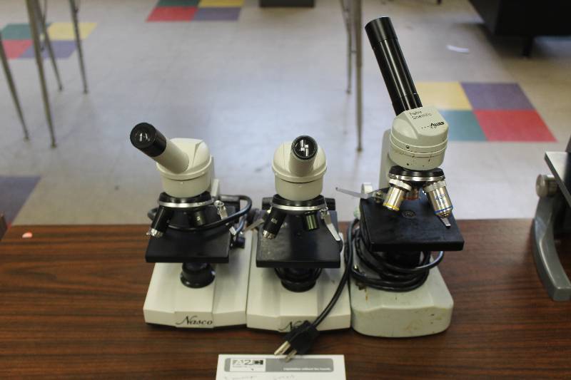 lot 284 image: Lot of (3) Microscopes Includes Nasco WF10x, Fisher Scientific,