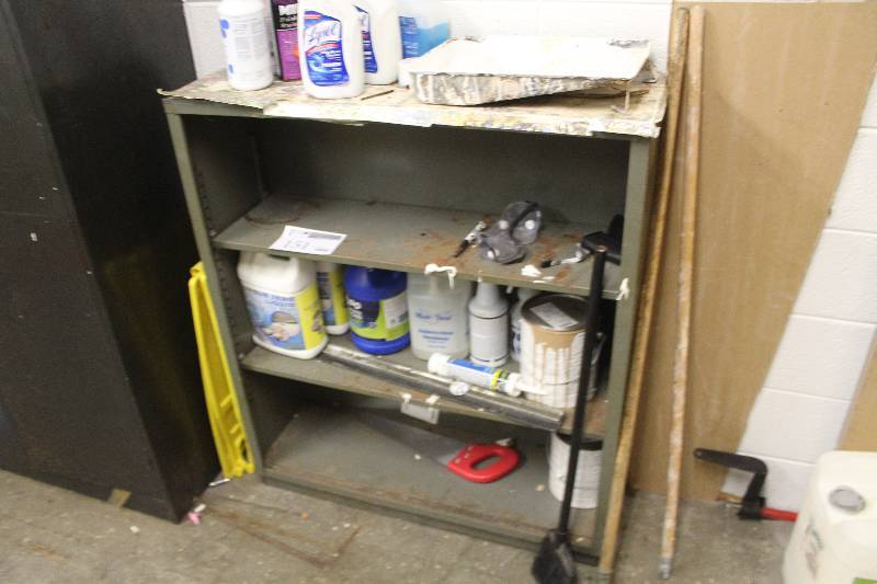 lot 151 image: 3-Shelf Rolling Metal Cart