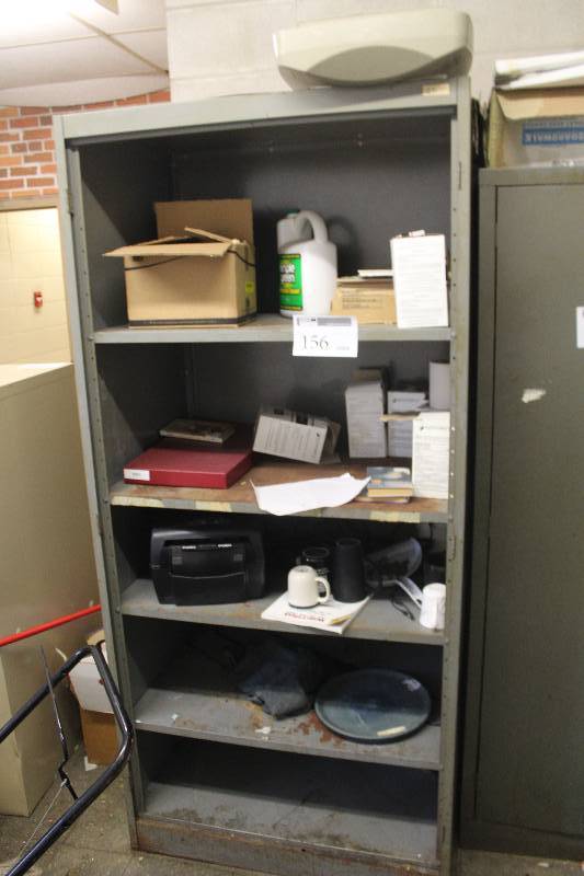 lot 156 image: 2-Door 5-Shelf Metals Office Cabinet