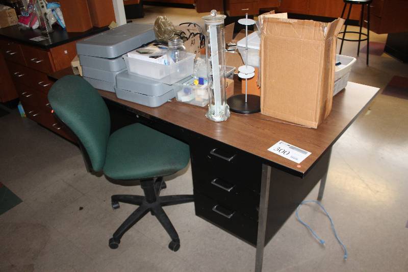 lot 300 image: Desk, Rolling Office Chair