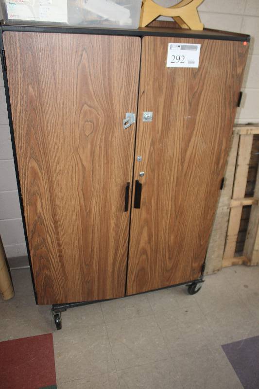 lot 292 image: 2-Door Rolling Utility Cabinet