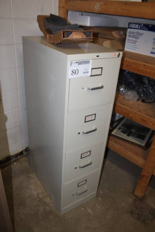 lot 80 image: 4-Drawer Metal File Cabinet