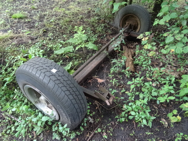lot 9 image: Trailer axle. 96 to outside of tir...