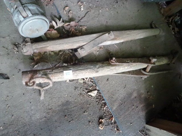 lot 12 image: 2 vintage wood Horse yokes...